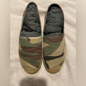 Authentic Saint Laurent Signature Canvas Flat Espadrilles